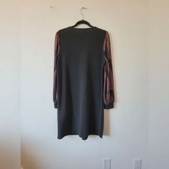 Emery Rose Sheath Dress Black Puff Sleeves Contemporary Office Old Money XL - Picture 7 of 9